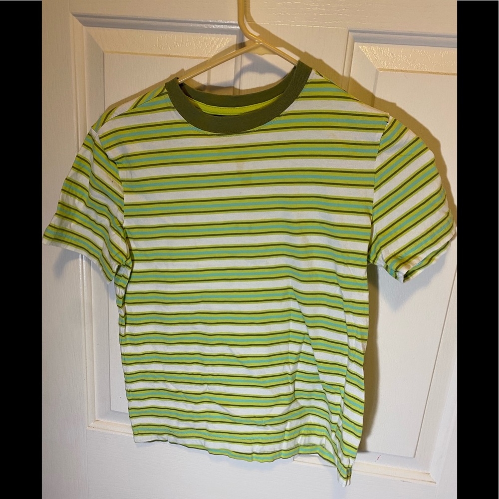 Kids green stripped T-shirt used